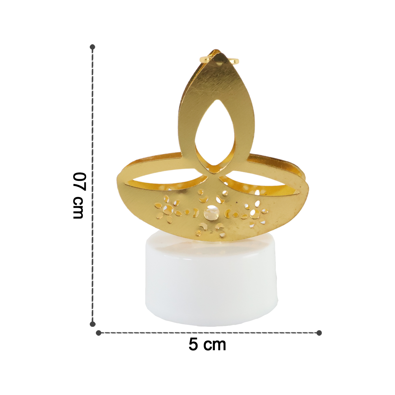 Golden Diya Shaped LED Tealight Candles (6 Pc) Golden Diya Shaped LED Tealight Candles (6 Pc)